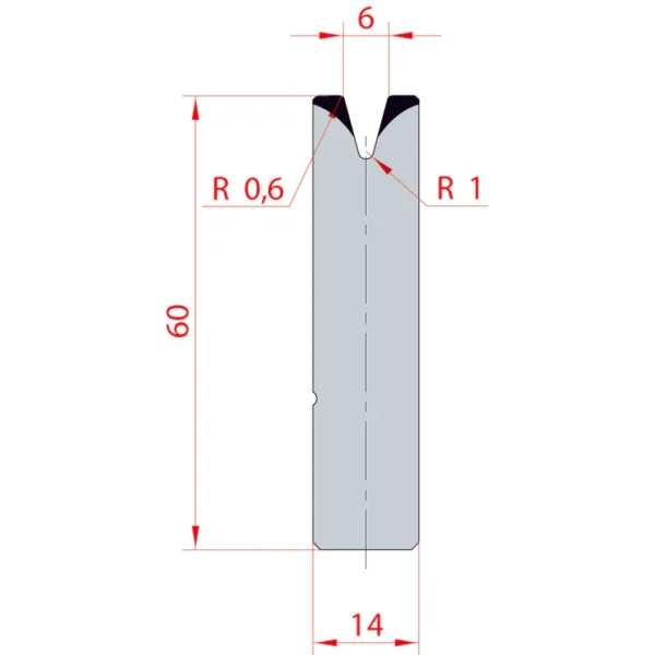 System Amada 30°/V6/H60- 30° 1 groove Matrix 1460