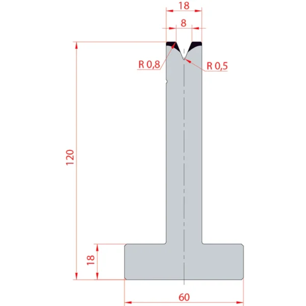 System Amada 45°/V8/H120- 45°1 groove T-Matrix