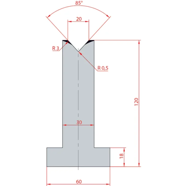 System Amada 85°/V20/H120- 85°1 groove T-Matrix